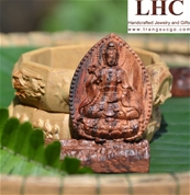 Mặt Dây Chuyền Quán Thế Âm Bồ Tát Gỗ Sưa Đỏ - Fine Art Of Rare Wood Pedants Avalokitesvara Bodhisattva
