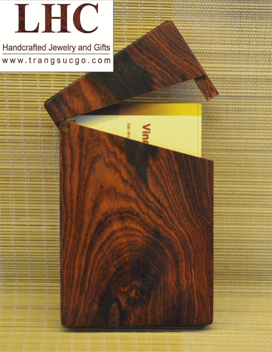 Hộp Name Card Gỗ Trắc Đỏ - Red Rosewood Business Card Holder